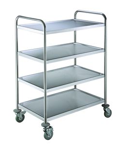 Stainless steel four-layer hot pot cart 480*315*800