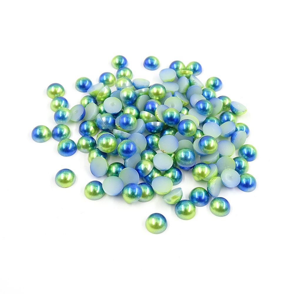 ABS 仿珍珠 6MM 半圆五彩珍珠 人鱼珍珠详情图3
