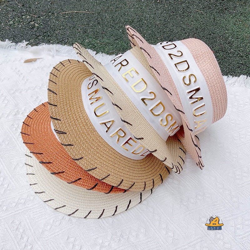 Flat Brimmed Straw Hat For Children details Picture
