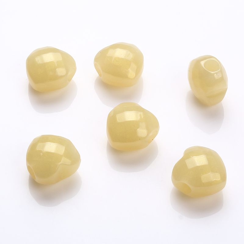 金箔果冻切面直孔桃心20MM详情图5