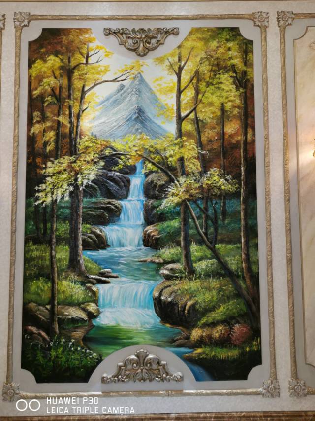 铂芙欧式山水画系列涂料环保装饰材料义乌市铂芙装饰材料商行详情图3