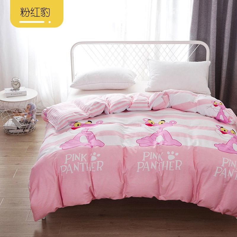 Cartoon cotton quilt cover single piece complete quilt cover fish lion dinosaur monkey cat rice rabbit panda pig pig 2 thumbnail