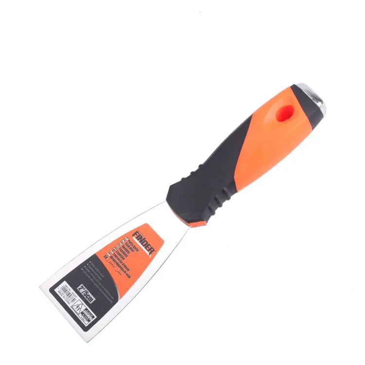 Discoverer's tools: Orange and black plastic-handled stainless steel putty knife 2-inch Wall Scraper detail image 2