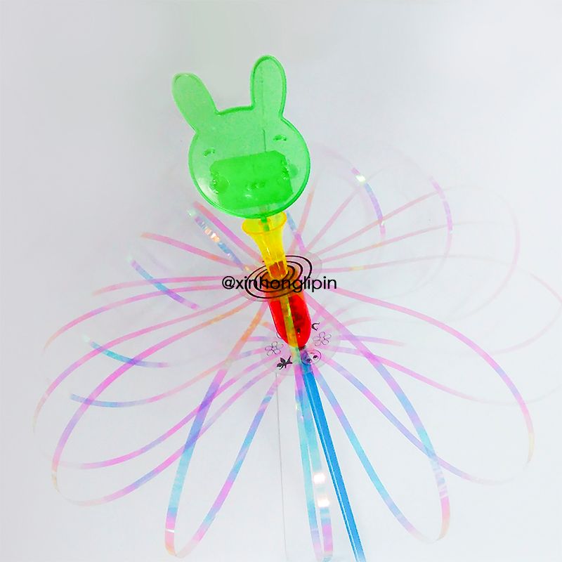 百变泡泡花七彩发光棒 儿童抖音同款转转棒彩带魔术棒 网红玩具