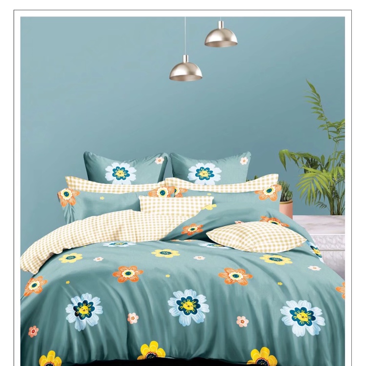 Classic four-piece set of silk and cotton bedding, quilt cover, home textile quilt cover Specification image