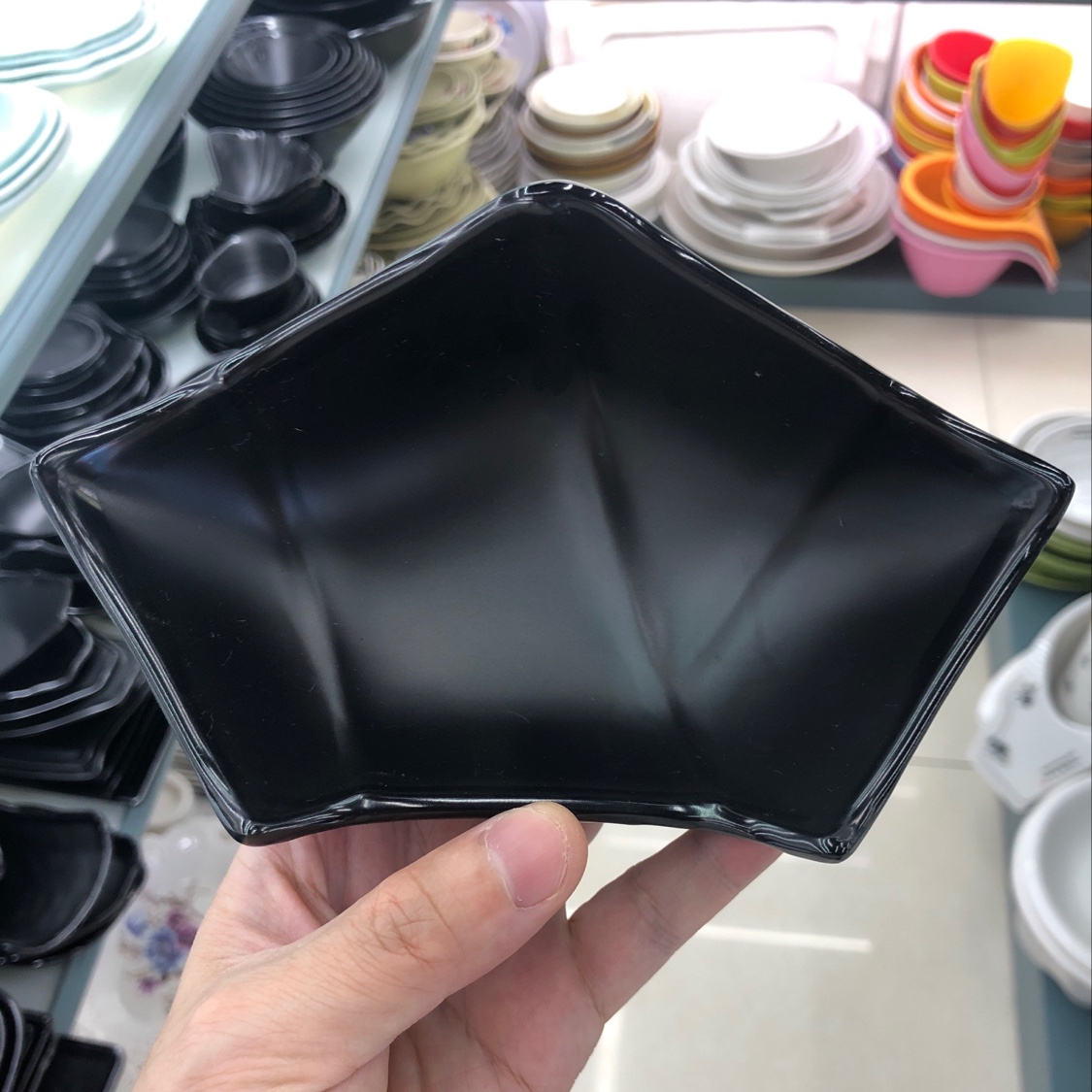 Small black shaped bowl thumbnail