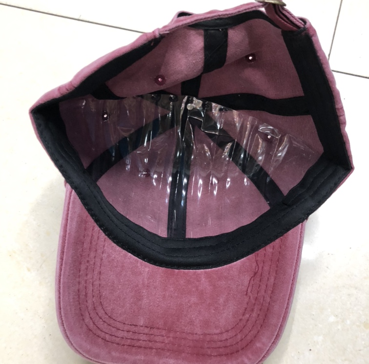 Plain Wash Hat Wine Red Specification drawing