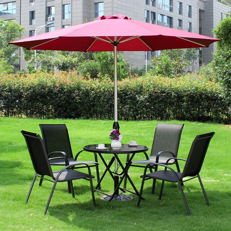 Outdoor furniture, outdoor 3-5 combination Teslin mesh table and chair set, garden, balcony, courtyard, milk tea shop table and chair Specification image