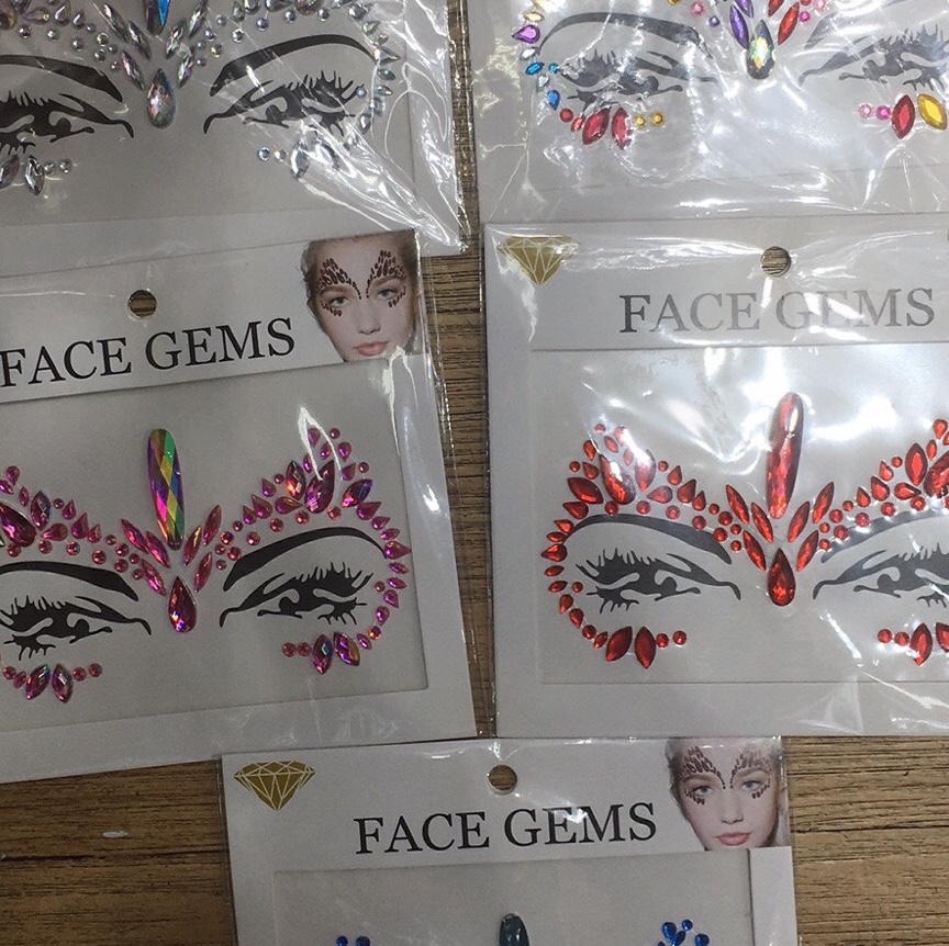 狂欢节 脸贴装饰贴  亚克力舞台钻石脸贴