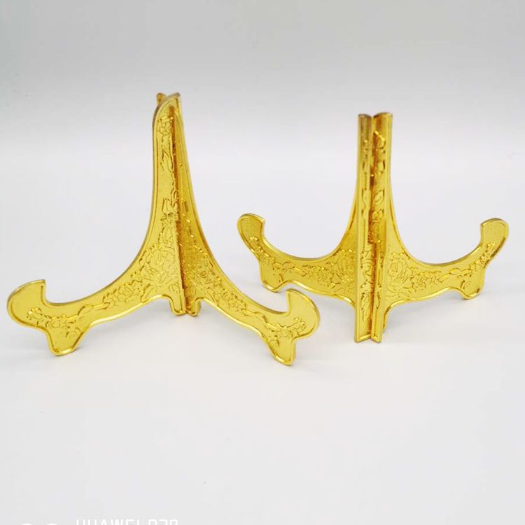 锌合金金属三脚架各类奖盘奖碟金属架子厂家定制金银铜锌合金架子