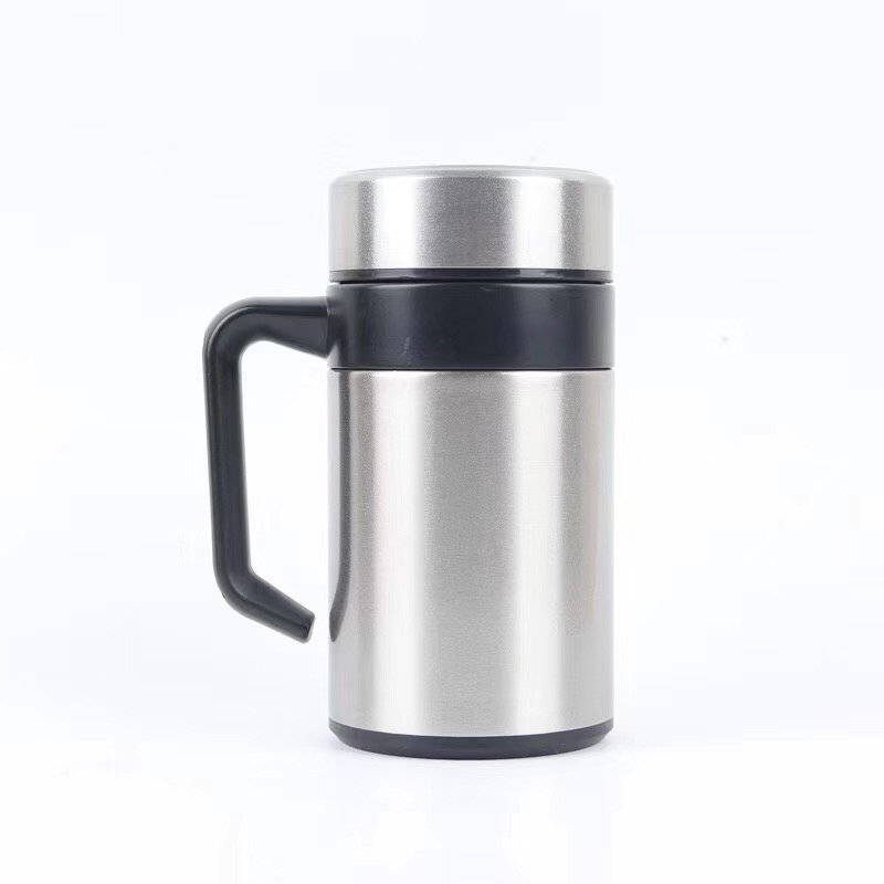 Thermos Cup Office Cup Double Vacuum Stainless Steel Thermos Cup With Handle Business Cup 500Ml Specification drawing