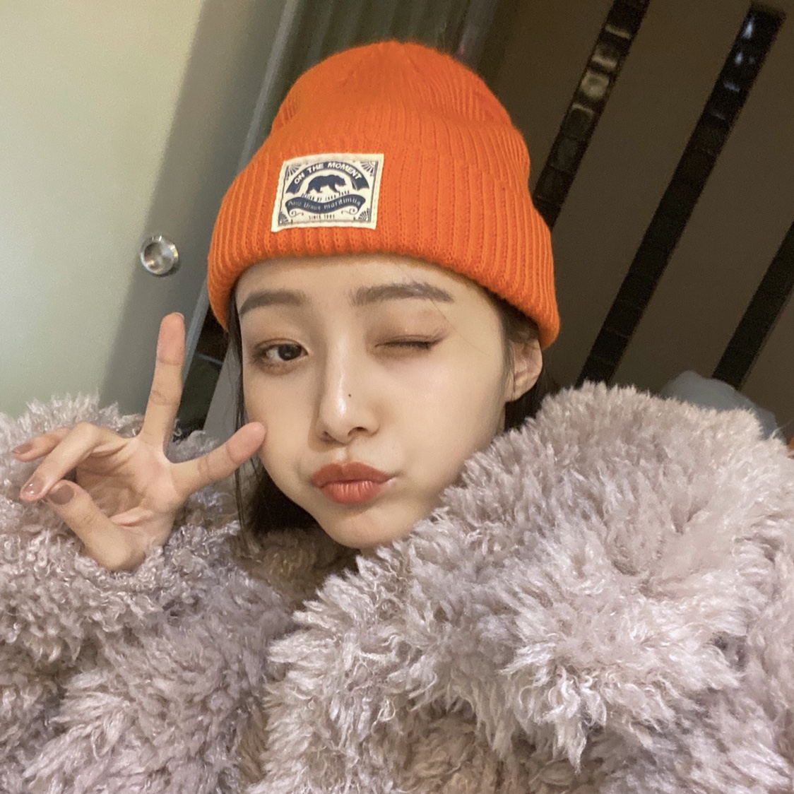 Japanese Polar Bear Applied-Cloth Woolen Hat Children Autumn And Winter Korean Version Fashion White Warm Knit Cold Hat Couple Men