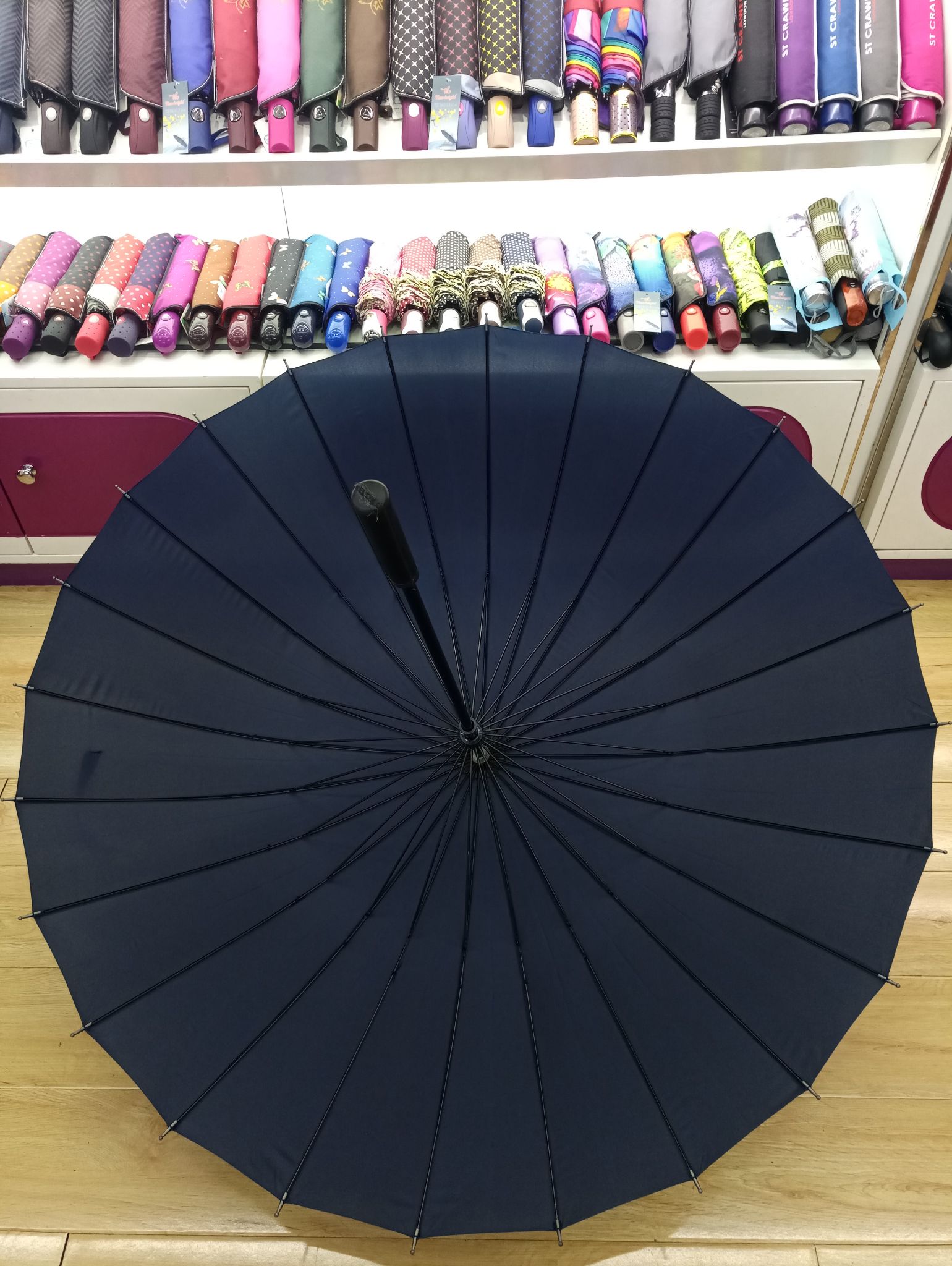65CM 24K plain umbrella, advertising umbrella, export umbrella, enlarged umbrella, hand-opened umbrella Item Picture