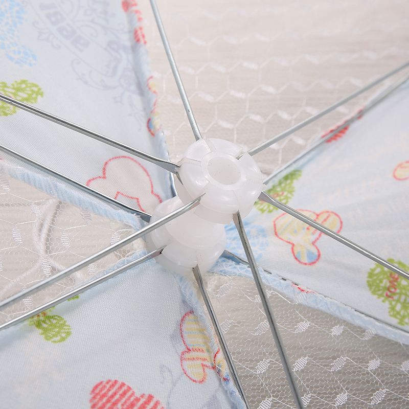 定制伞形彩色印花可折叠饭菜罩纱网布食物罩防苍蝇罩悬挂式餐桌罩细节图