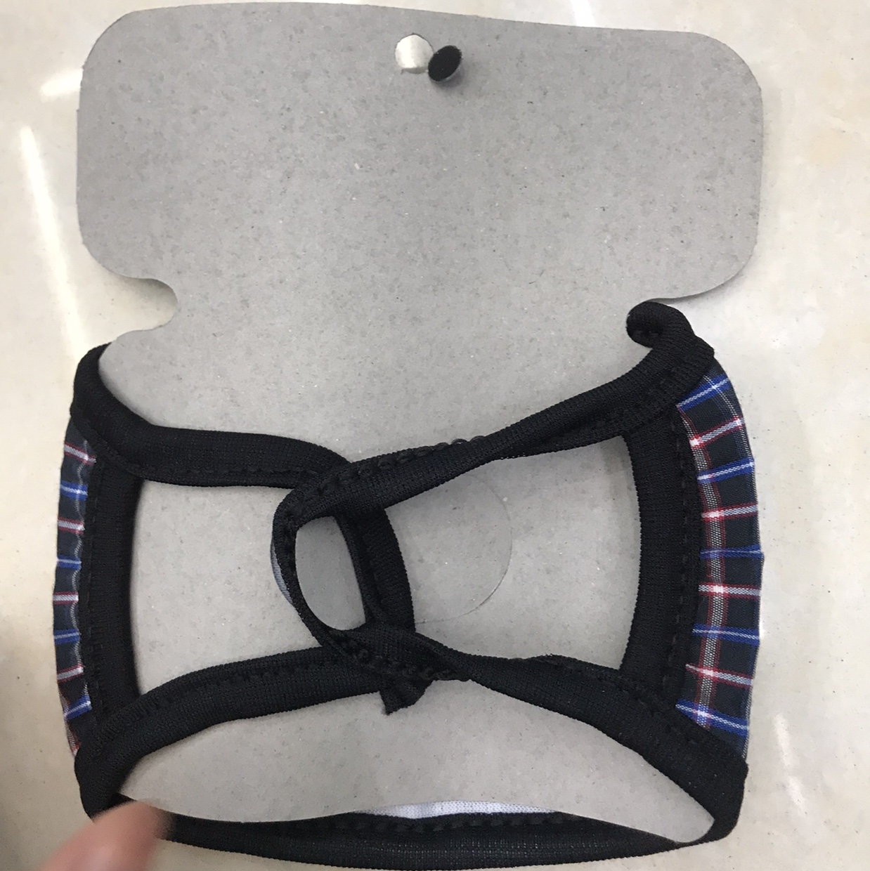 成人棉布时尚潮流口罩紫色格子防尘保暖可水洗民用民用民用民用细节图