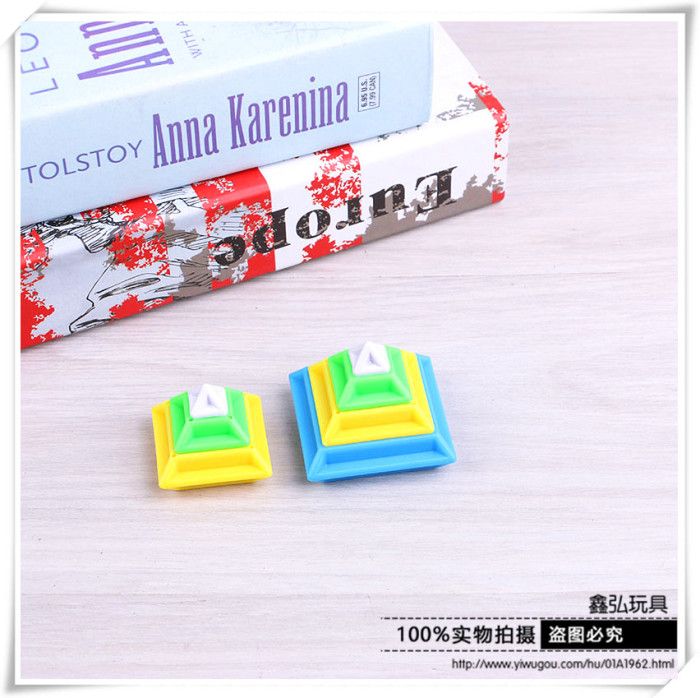 Direct sales of Douyin's same style plastic pyramid magic tower children's educational toys from the manufacturer, plastic creative toys details Picture
