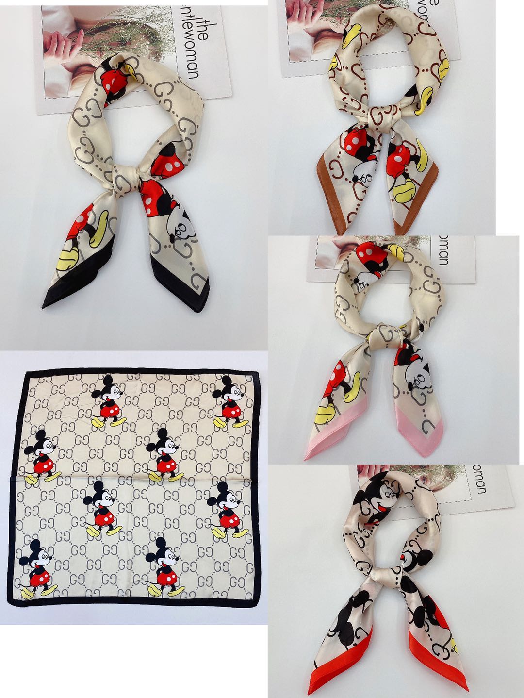 Small Silk Mickey Mouse Square