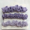 A 3-piece set of snap-on fabric hair ties with a fresh and stylish striped hair band Item Picture