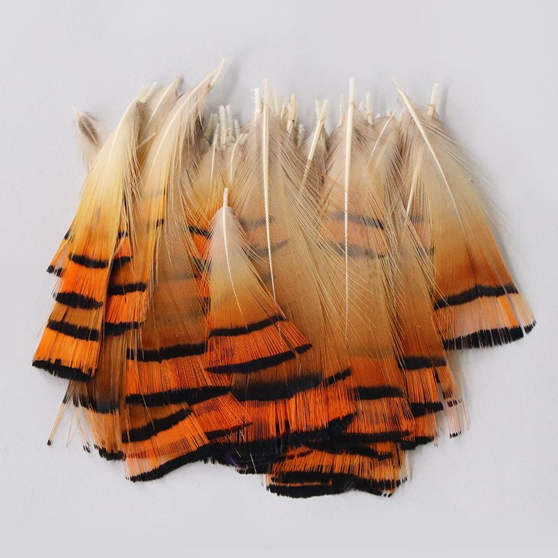 Caragana feather orange caragana head piece DIY accessories accessories feather clothing accessories thumbnail