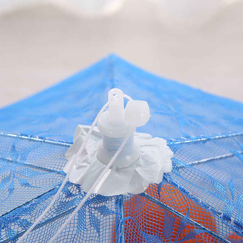 Custom Gauze Fabric Umbrella Foldable Meal Cover Hanging Fly Proof Lace Food Cover Dust Cover Table Cover details Picture