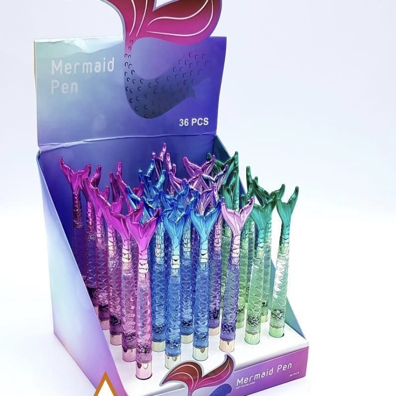Fishtail pen Mermaid Pen Neutral pen Ballpoint pen with light pen display box