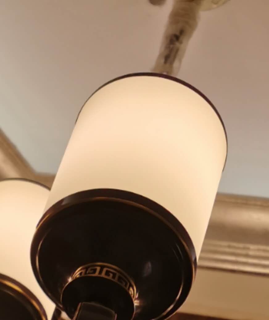 The new Chinese-style zinc alloy jade Orchid Hollow Valley series chandelier under Dingju Lighting of the National trend series detail image 1