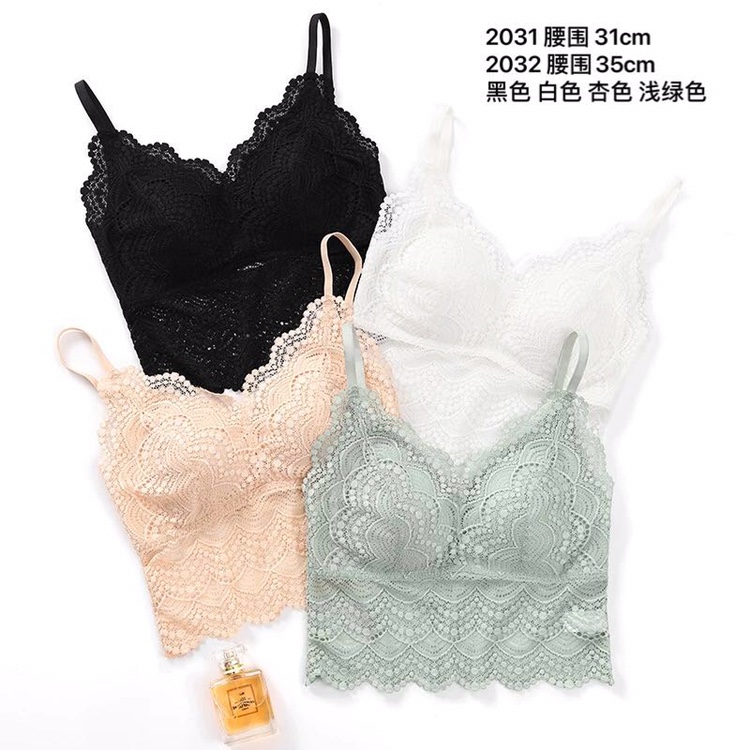 The new underwire summer thin lace collection with a bottom halter vest sexy back bra thumbnail