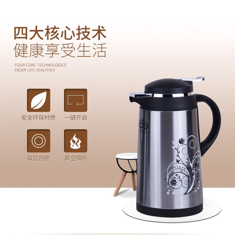 Yongfei stainless steel shell glass inner liner coffee pot thermos flask thermos water bottle detail image 5