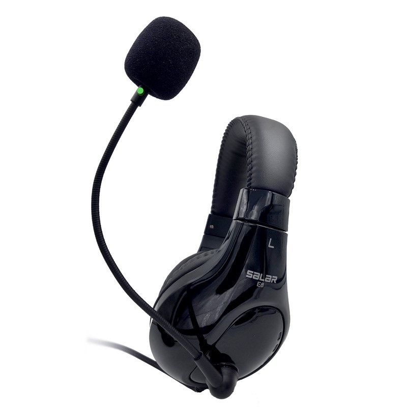 Head-mounted computer USB port student English e-listening and speaking headset online course Listening training Voice headset human-computer dialogue Specification image