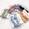 A 2-piece set of a cute and fresh hair band with a large intestine ring and a cloth ring hair tie Specification image
