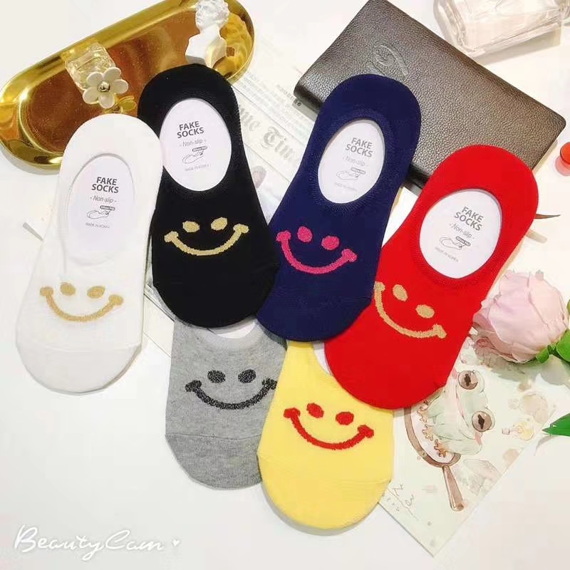 动物卡通版时尚女袜隐形袜白底实物图