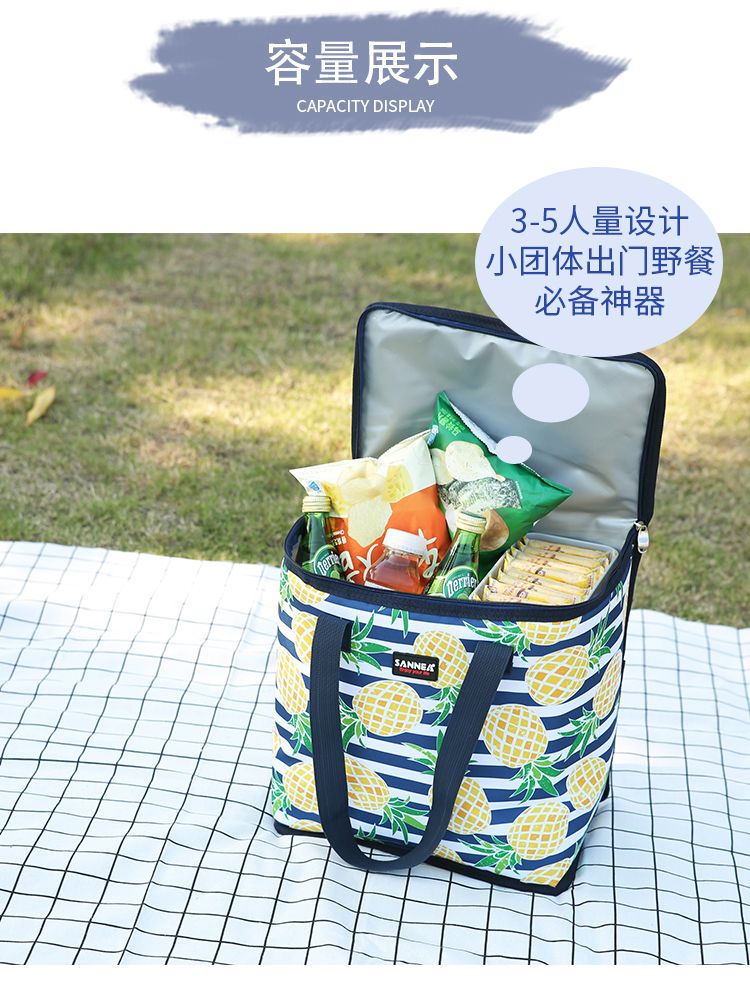 New aluminum film insulated bags, outdoor picnic and barbecue ice packs, fresh-keeping, refrigerated and insulated bags, hand-held lunch boxes and bento bags detail image 11