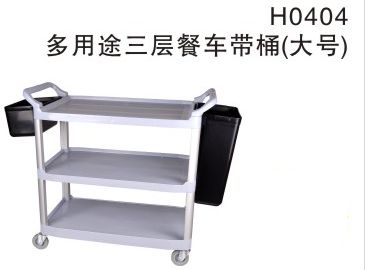 Multi-purpose three-tier food truck with bucket, large 404 detail image 1