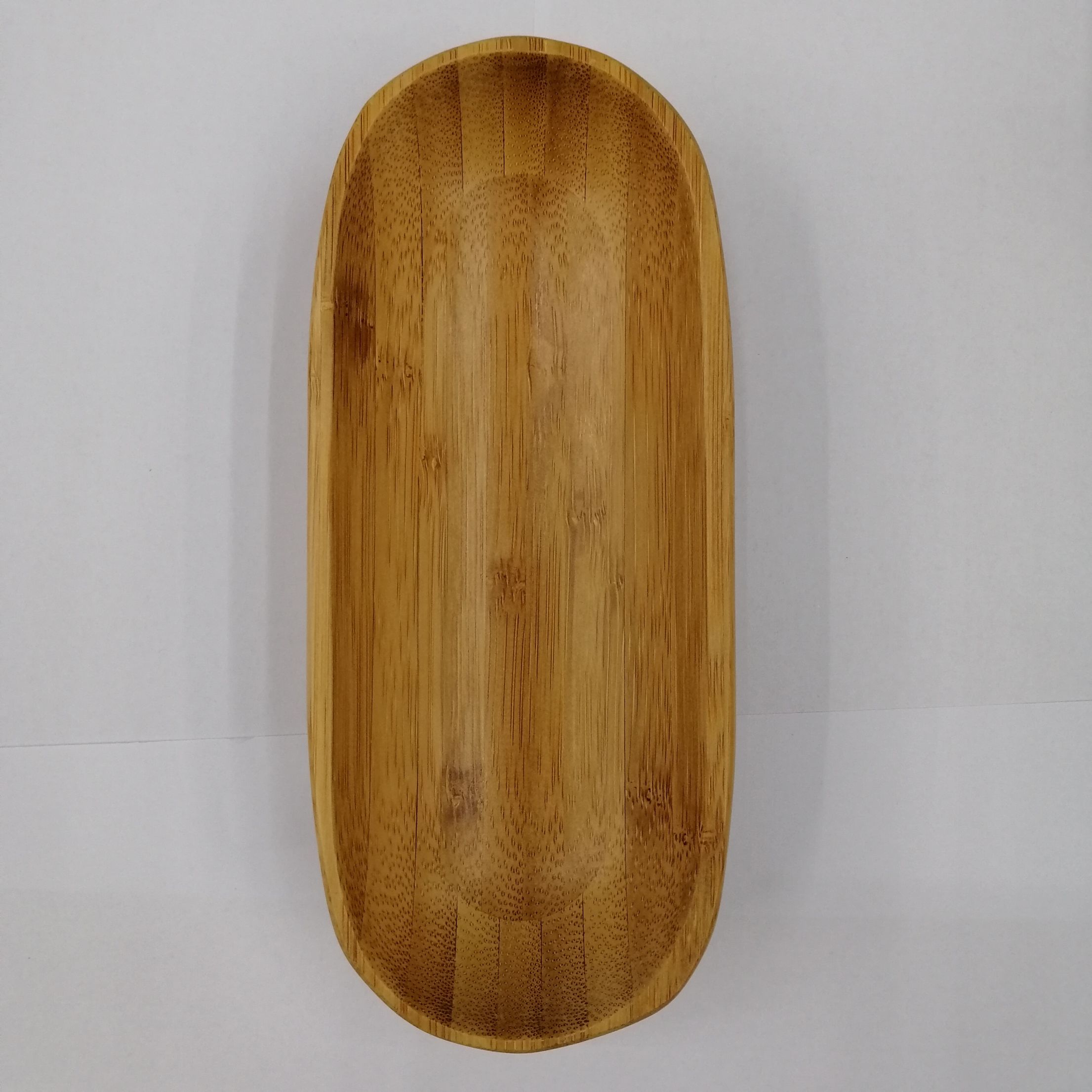 Bamboo oval thickened bowl bamboo fruit bowl nut bowl Nordic household environmental protection