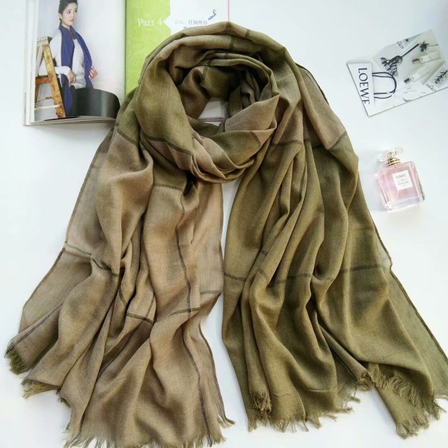 Autumn And Winter New Extra-Large Imitation Wool Plaid Scarf undefined