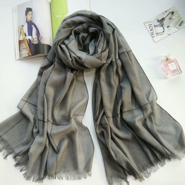 Autumn And Winter New Extra-Large Imitation Wool Plaid Scarf Specification drawing