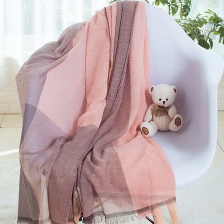 Autumn And Winter New Warm Scarf, Comfortable Patchwork Color Gauze Scarf details Picture
