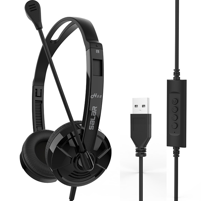 Headset USB sound card can be used to increase or decrease the volume and mute the operator's headset for business office thumbnail