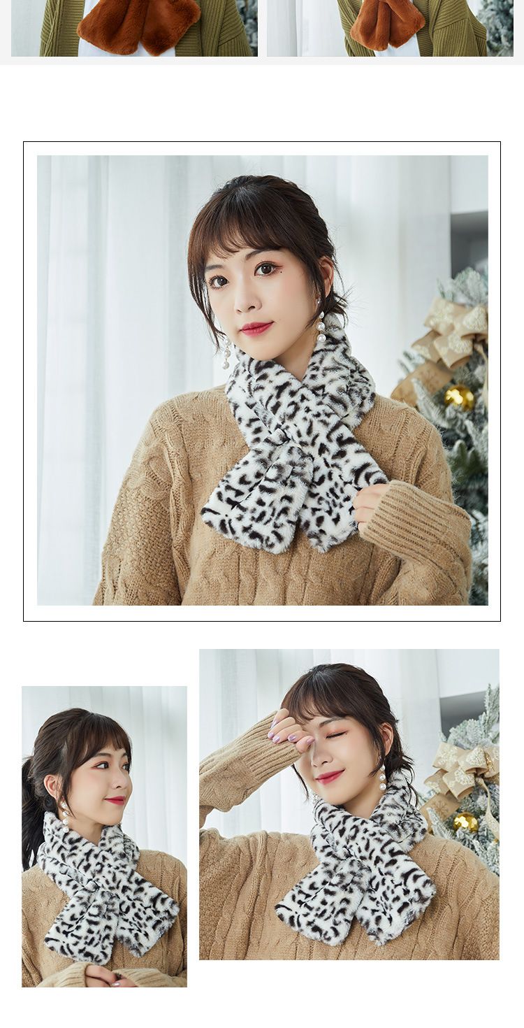 New Winter Korean Fur Scarf Imitation Rex Rabbit Hair Bib Female Autumn And Winter All Plush Neck Set Winter Hair Collar undefined