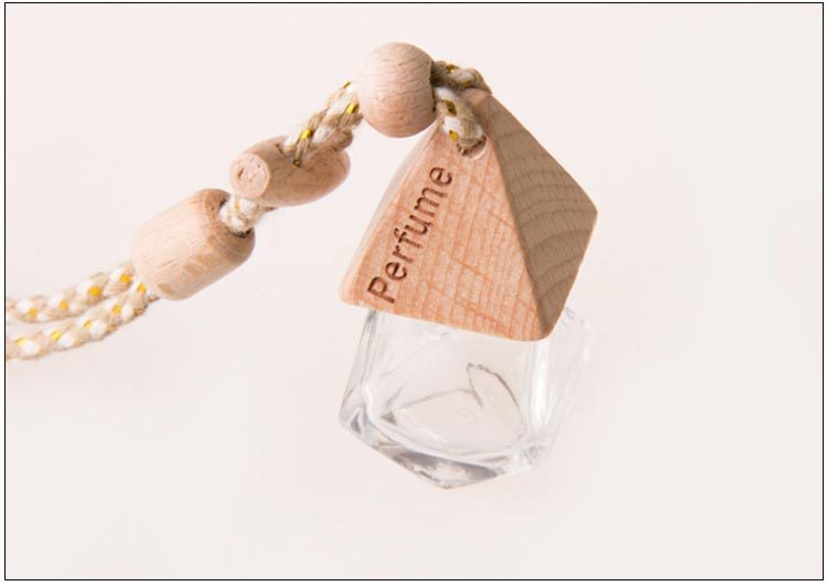 6ml菱形香水瓶 玻璃香水瓶挂件 金字塔盖+菱形瓶 可定logo详情图3