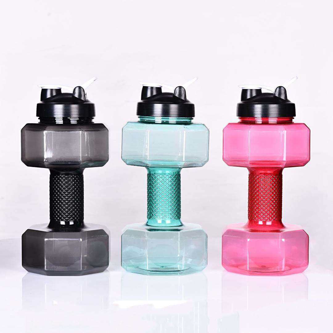 Plastic cup large capacity quantity water cup large mouth cup dumbbell fitness water cup 2000ml thumbnail