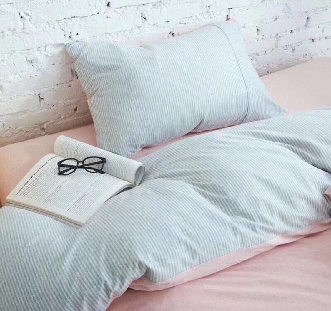 亲肤针织棉四件套裸睡天竺棉100全棉纯棉四件套床上用品床笠款细节图