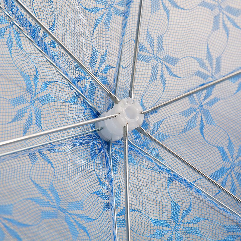 Custom Gauze Fabric Umbrella Foldable Meal Cover Hanging Fly Proof Lace Food Cover Dust Cover Table Cover Specification drawing