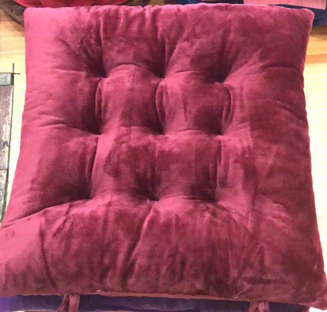 New Explosive Manufacturers Direct Sales Plain Crystal Velvet Nine Pincushion Ultra Soft Chair Cushion Monochrome Cushion Item Picture