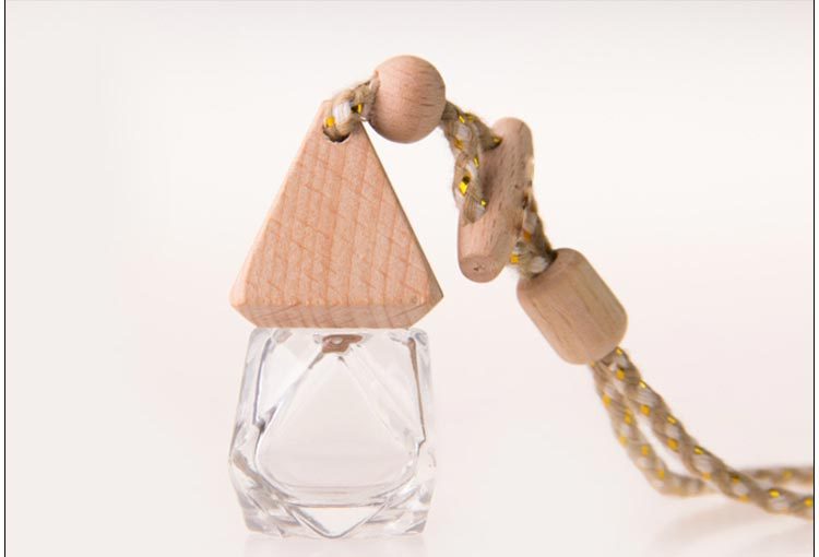 6ml菱形香水瓶 玻璃香水瓶挂件 金字塔盖+菱形瓶 可定logo详情图2