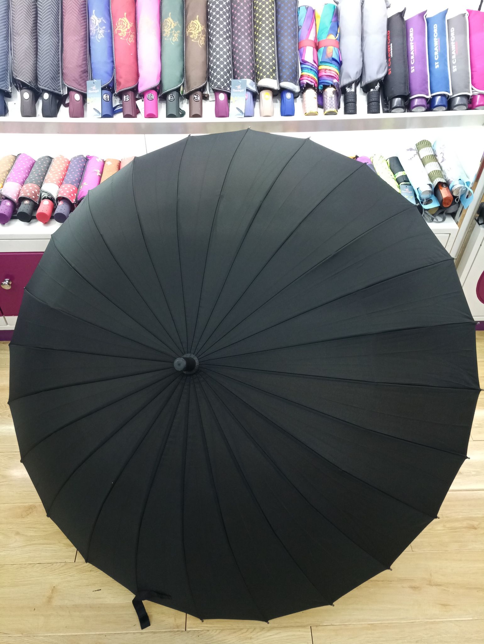65CM 24K plain umbrella, advertising umbrella, export umbrella, enlarged umbrella, hand-opened umbrella details Picture