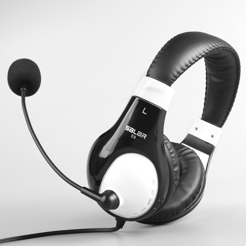 Head-mounted computer USB port student English e-listening and speaking headset online course Listening training Voice headset human-computer dialogue details Picture