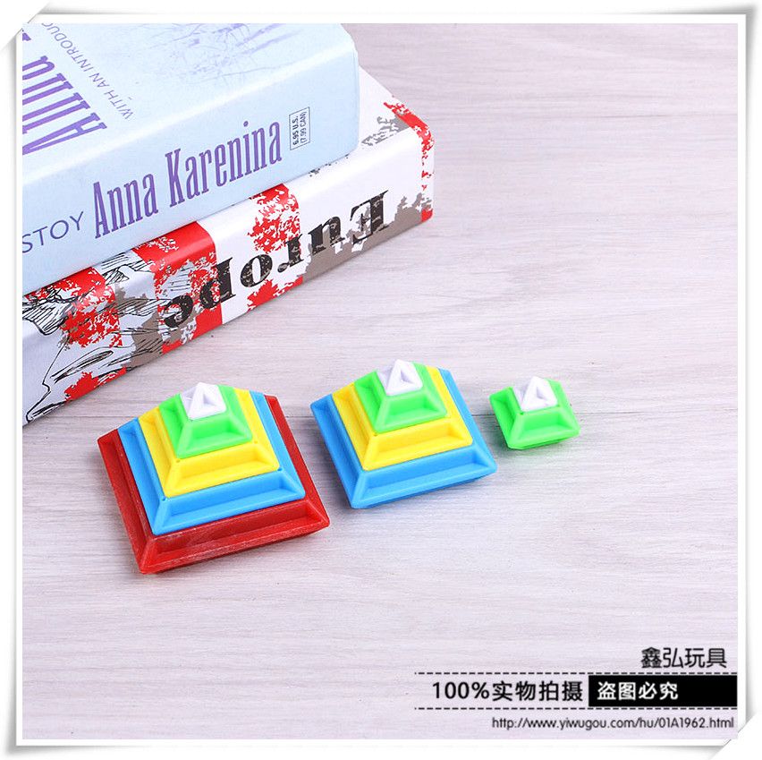 Direct sales of Douyin's same style plastic pyramid magic tower children's educational toys from the manufacturer, plastic creative toys Application Scenario