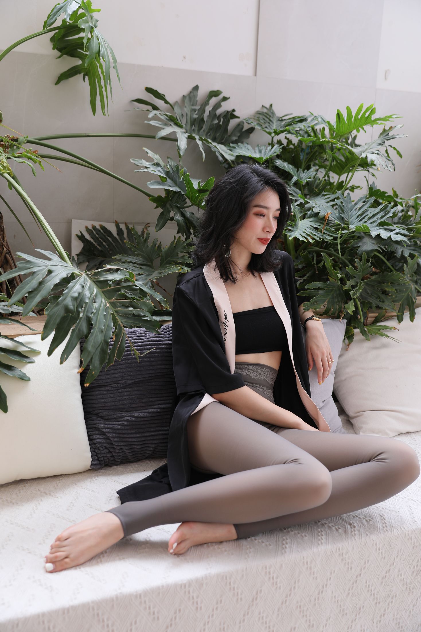910 waist lace permeable air hostess gray thumbnail