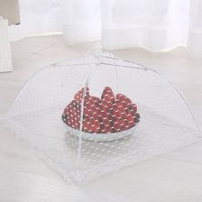 定制纱网布方形可折叠饭菜罩可悬挂防苍蝇食物罩花边可拆洗餐桌罩